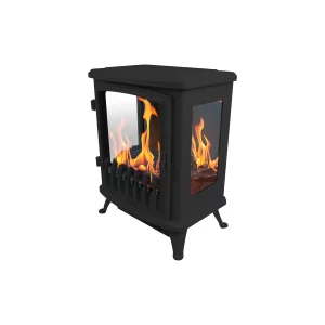 Electric fireplace Fire Glass Black