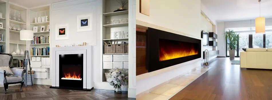 difference electric fireplace on foot electric fireplace wall