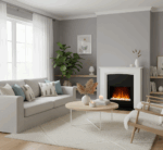 Manhattan 86 cm electric floor-standing fireplace - Image 2