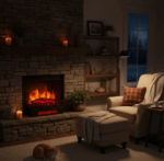 Vlammende elektrische houtkachel 45 cm