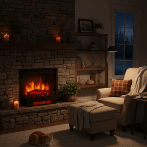 Vlammende elektrische houtkachel 45 cm