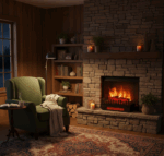 Vlammende elektrische houtkachel 45 cm - Afbeelding 3