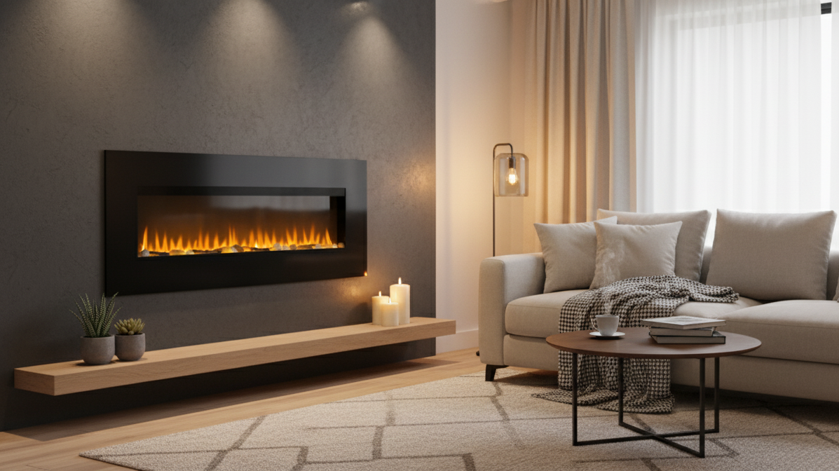 Image 189.3 Chimenea eléctrica de pared Volcano 3XL 150cm - Imagen 1