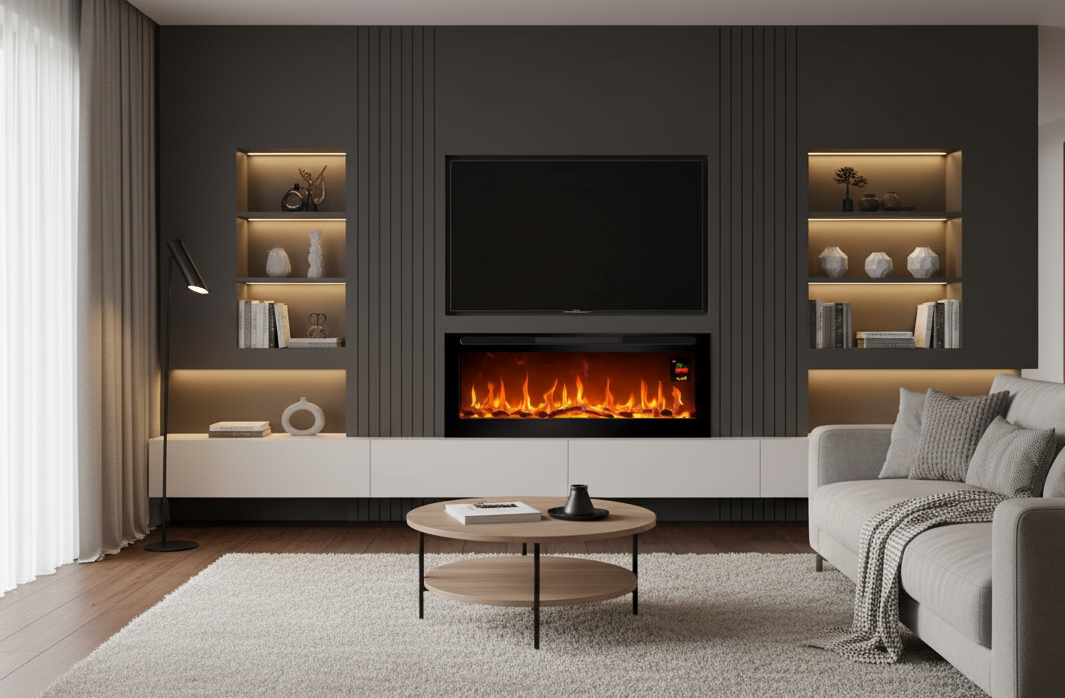 Image 242.3 Chimenea eléctrica empotrable Elysée 90 cm - Imagen 1