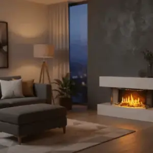 cheminee murale lounge medium blanche 82cm