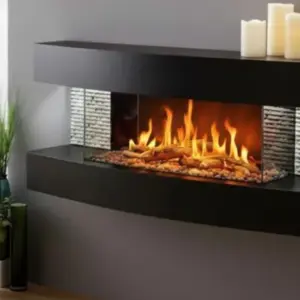 cheminee murale lounge noire 120cm