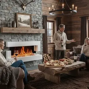 cheminee murale quartz 121cm