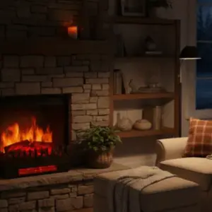 foyer a buches effet flammes 45 cm