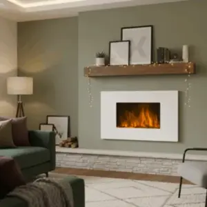 cheminee murale white loft 90cm