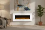 Wall-mounted electric fireplace White Loft XXL 120cm