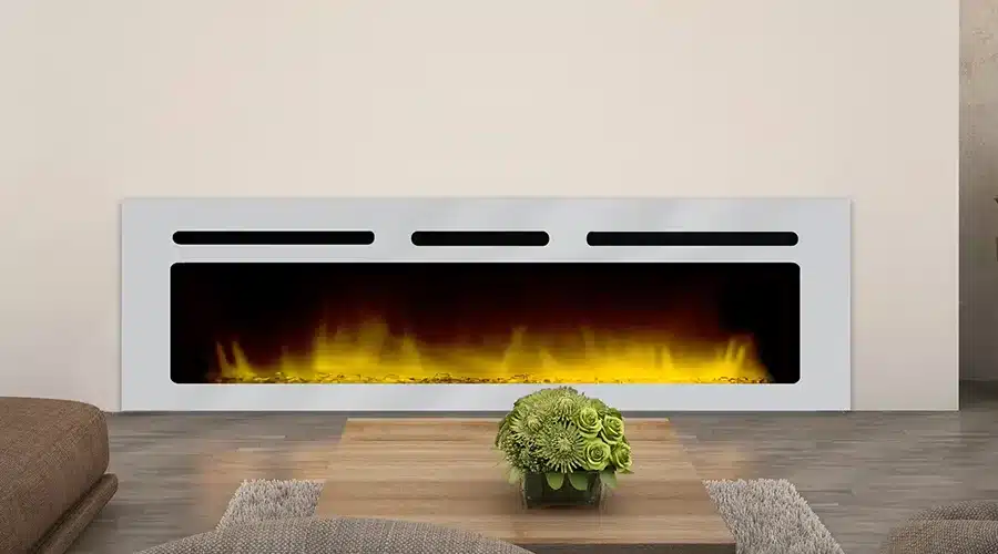 Foyer électrique Fire Glass - avec flamme 3D - Chemin'Arte