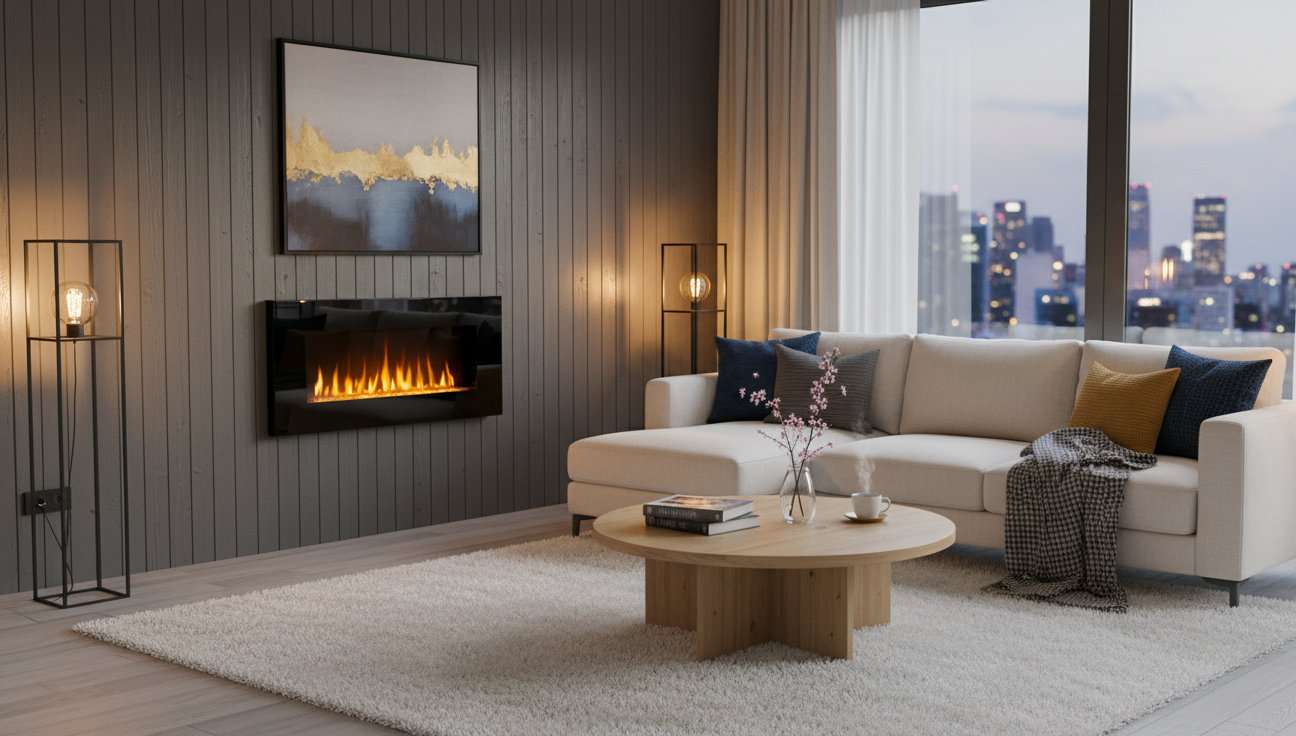 157.1 Chimenea Eléctrica de Pared Volcano XXL WIFI 120cm - Imagen 1