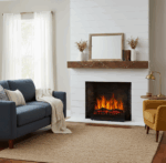 Elektrischer Standkamin XL 67cm mit realistischem Flammeneffekt 2000W – Bild 2