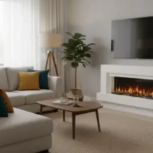 cheminee electrique linea a poser 121 cm