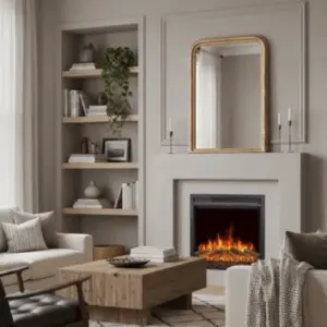 cheminarte insert electrique oxford 2xl avec effet flammes led chauffage 2000w programmation telecommande