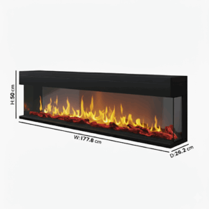 3D 180 cm Built-in Electric Fireplace - Image 7