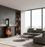 Cheminée électrique à poser Majestic 3D avec conduit décoratif.1