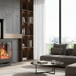 cheminee electrique a poser majestic 3d avec conduit decoratif