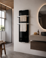 CHEMIN'ARTE Sèche serviettes design Noir 1200W Ambiance 4