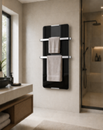 CHEMIN'ARTE Sèche serviettes design Noir 600W Ambiance 1
