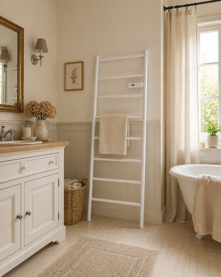 CHEMIN'ARTE Sèche serviettes design échelle 250W Ambiance 3