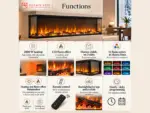 3D 180 cm Built-in Electric Fireplace, features