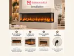 3D 180 cm Built-in Electric Fireplace, installation