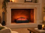 Chimenea eléctrica de leña decorativa LED, ambiente 1