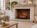 Chimenea eléctrica de leña decorativa LED, ambiente 3