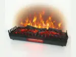 Chimenea eléctrica de leña decorativa con efecto de llama LED 3XL 110cm – Calefactor de 2000 W, vista del producto