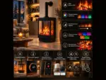 Cheminée électrique à poser Majestic 3D avec conduit décoratif, fonctions
