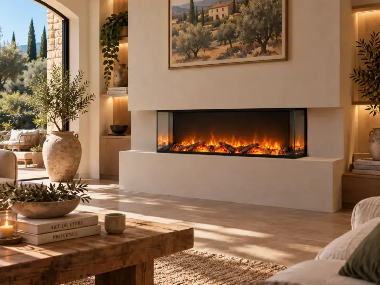 Chimenea empotrable eléctrica 3D 152cm, ambiente 2