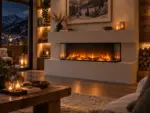 Cheminee electrique Encastrable 3D 150 cm, ambiance 3