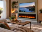 Elysée 5XL 2000W 182.5cm built-in electric fireplace, lifestyle view 2