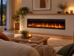 Elysée 5XL 2000W 182.5cm built-in electric fireplace, lifestyle view 3