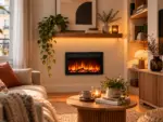 Chimenea eléctrica empotrable Elysée 90 cm, ambiente 1