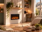 Chimenea eléctrica empotrable Elysée 90 cm, ambiente 2