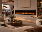 Chimenea eléctrica empotrable Elysée Infinity 228cm, ambiente 3