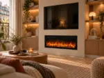 Cheminée électrique encastrable Élysée XXL 122cm, ambiance 3