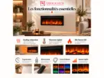 Cheminée électrique encastrable Élysée XXL 122cm, fonctions