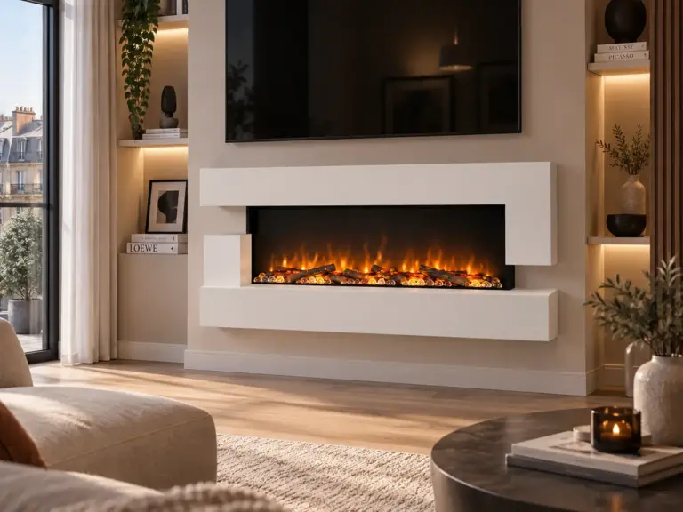 Electric Fireplace Wall Quartz 3XL 152 cm, lifestyle view 1