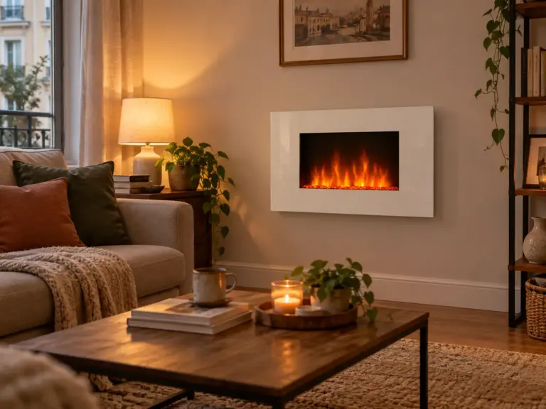 Elektrischer Wandkamin White Loft 90cm 2000W, Ambiente 1