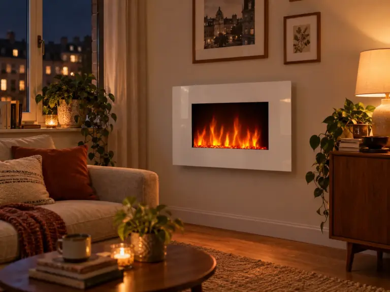 Elektrischer Wandkamin White Loft 90cm 2000W, Ambiente 2
