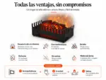 Chimenea eléctrica de leña decorativa con efecto de llama LED 3XL 110cm – Calefactor de 2000 W, ventajas
