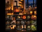 Chimenea eléctrica de pie Majestic 3D con conducto decorativo, ventajas