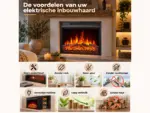 Elektrische inbouwhaard Oxford 2XL met LED-vlammeffect, voordelen