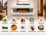 Elektrische wandhaard Lounge Wit 120cm, voordelen