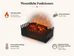 Elektrischer Standkamin XL 67cm mit realistischem Flammeneffekt 2000W, Funktionen