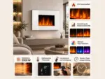 Elektrischer Wandkamin White Loft 90cm 2000W, Funktionen