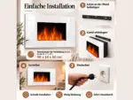 Elektrischer Wandkamin White Loft 90cm 2000W, Installation